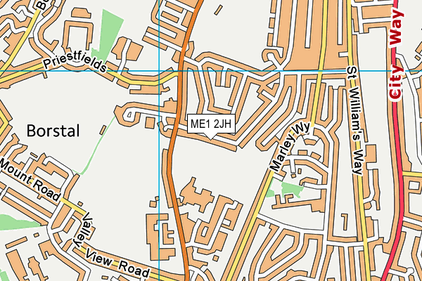 ME1 2JH map - OS VectorMap District (Ordnance Survey)