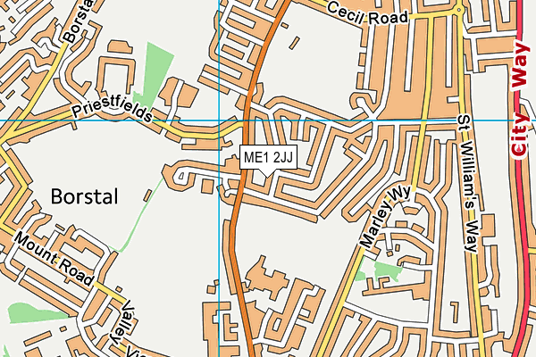 ME1 2JJ map - OS VectorMap District (Ordnance Survey)