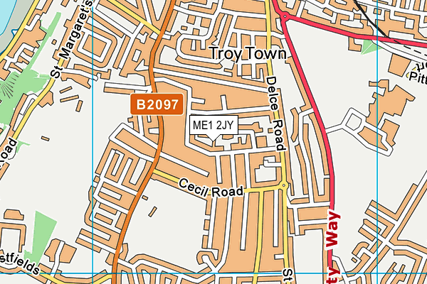 ME1 2JY map - OS VectorMap District (Ordnance Survey)