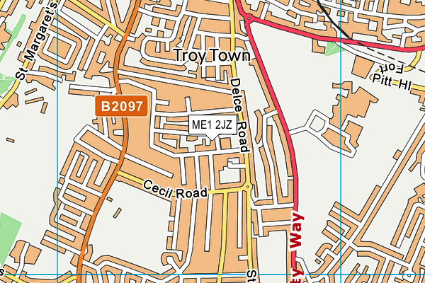 ME1 2JZ map - OS VectorMap District (Ordnance Survey)