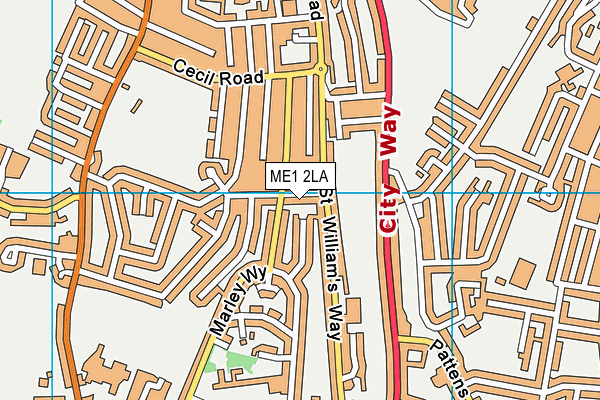 ME1 2LA map - OS VectorMap District (Ordnance Survey)