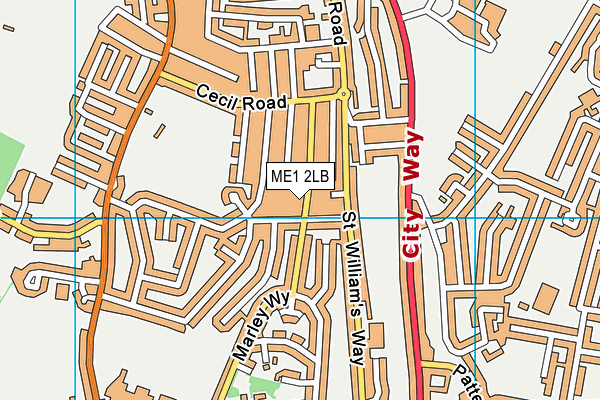 ME1 2LB map - OS VectorMap District (Ordnance Survey)