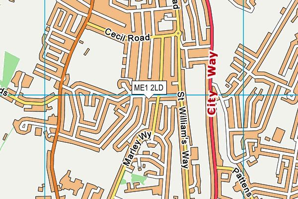 ME1 2LD map - OS VectorMap District (Ordnance Survey)