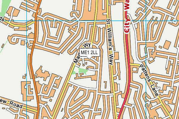 ME1 2LL map - OS VectorMap District (Ordnance Survey)