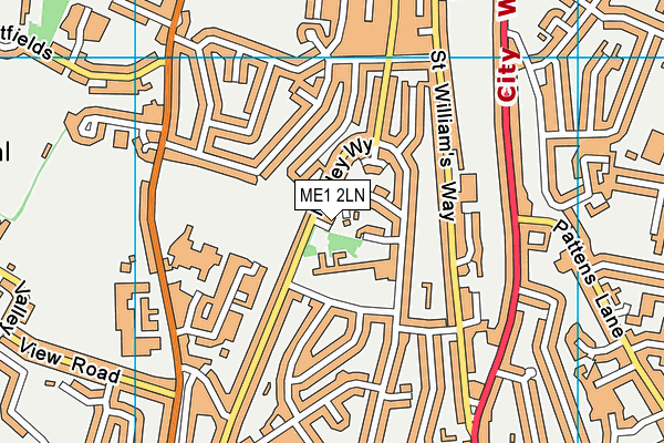 ME1 2LN map - OS VectorMap District (Ordnance Survey)