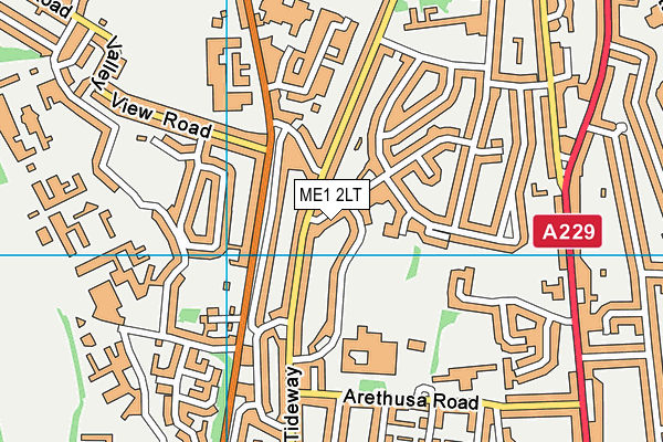 ME1 2LT map - OS VectorMap District (Ordnance Survey)