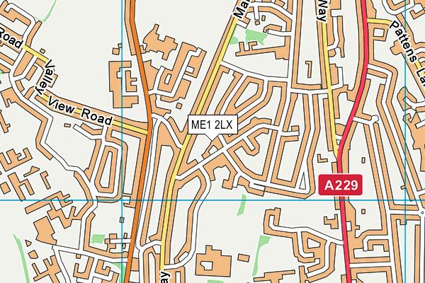 ME1 2LX map - OS VectorMap District (Ordnance Survey)