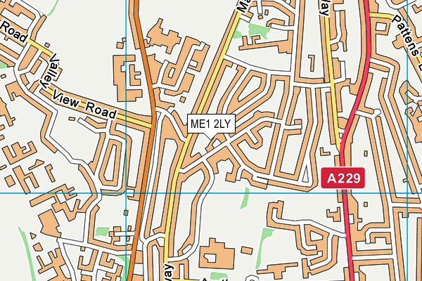 ME1 2LY map - OS VectorMap District (Ordnance Survey)