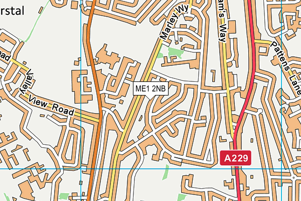 ME1 2NB map - OS VectorMap District (Ordnance Survey)