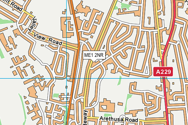 ME1 2NR map - OS VectorMap District (Ordnance Survey)