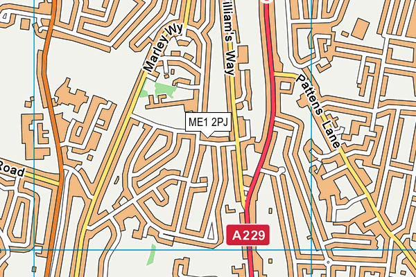 ME1 2PJ map - OS VectorMap District (Ordnance Survey)