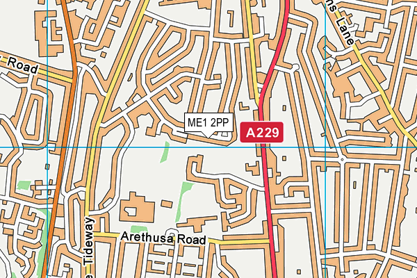 ME1 2PP map - OS VectorMap District (Ordnance Survey)