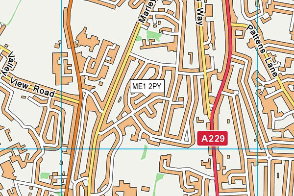 ME1 2PY map - OS VectorMap District (Ordnance Survey)