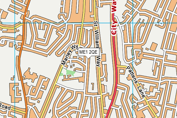 ME1 2QE map - OS VectorMap District (Ordnance Survey)