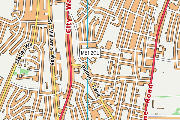 ME1 2QL map - OS VectorMap District (Ordnance Survey)