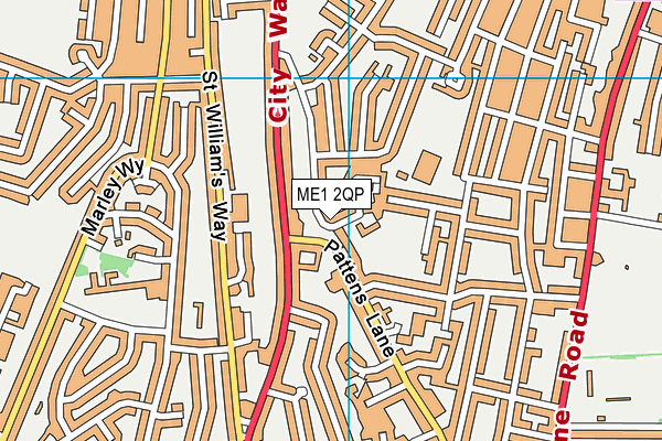 ME1 2QP map - OS VectorMap District (Ordnance Survey)