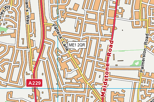ME1 2QR map - OS VectorMap District (Ordnance Survey)