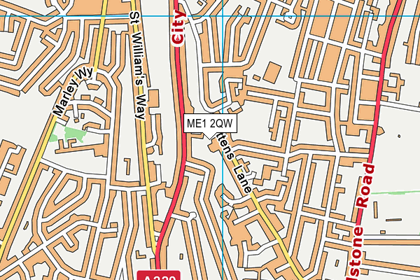 ME1 2QW map - OS VectorMap District (Ordnance Survey)