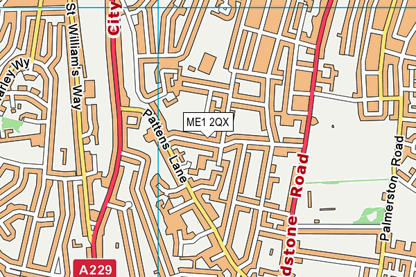 ME1 2QX map - OS VectorMap District (Ordnance Survey)