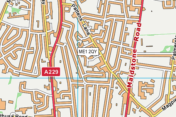 ME1 2QY map - OS VectorMap District (Ordnance Survey)