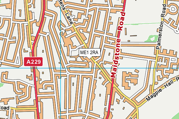 ME1 2RA map - OS VectorMap District (Ordnance Survey)