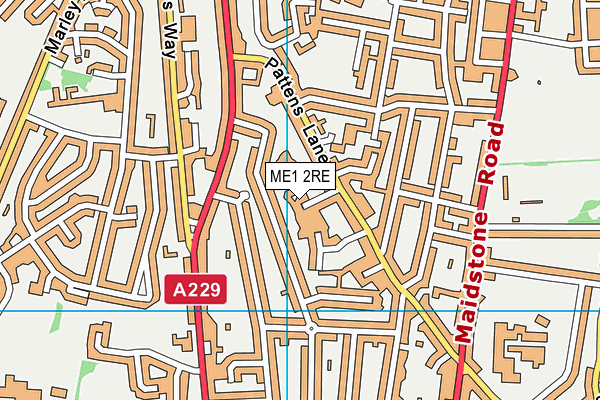ME1 2RE map - OS VectorMap District (Ordnance Survey)