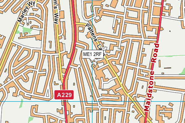 ME1 2RF map - OS VectorMap District (Ordnance Survey)