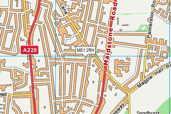 ME1 2RH map - OS VectorMap District (Ordnance Survey)