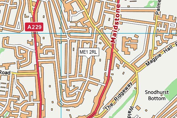 ME1 2RL map - OS VectorMap District (Ordnance Survey)