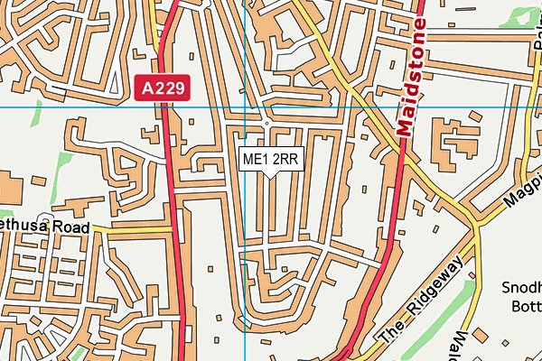 ME1 2RR map - OS VectorMap District (Ordnance Survey)