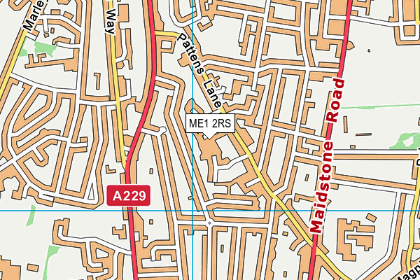 ME1 2RS map - OS VectorMap District (Ordnance Survey)