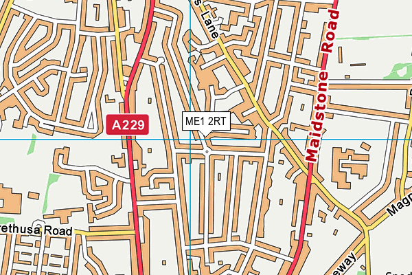 ME1 2RT map - OS VectorMap District (Ordnance Survey)
