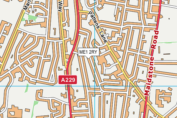 ME1 2RY map - OS VectorMap District (Ordnance Survey)