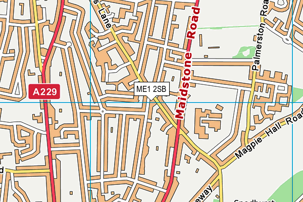 ME1 2SB map - OS VectorMap District (Ordnance Survey)