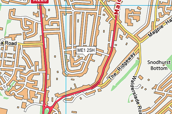 ME1 2SH map - OS VectorMap District (Ordnance Survey)