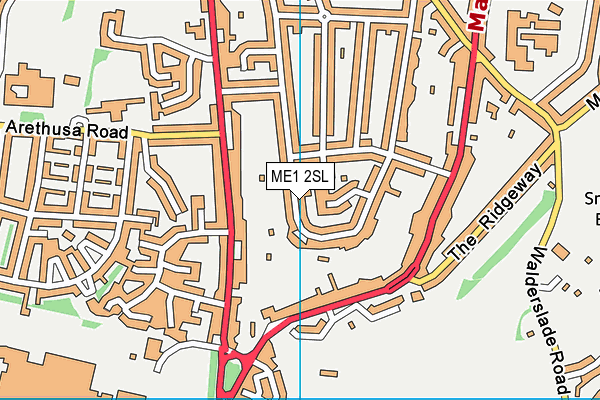 ME1 2SL map - OS VectorMap District (Ordnance Survey)