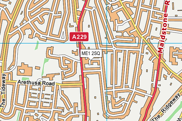 ME1 2SQ map - OS VectorMap District (Ordnance Survey)