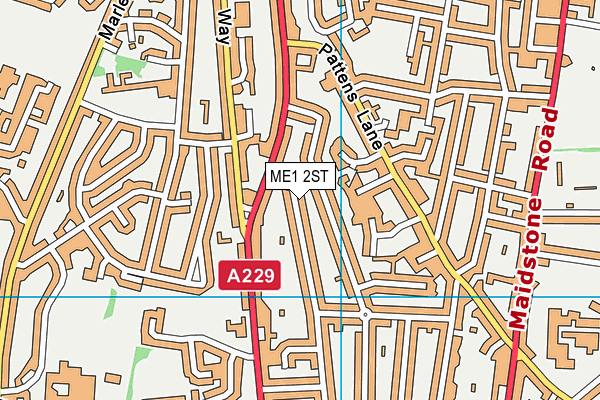 ME1 2ST map - OS VectorMap District (Ordnance Survey)