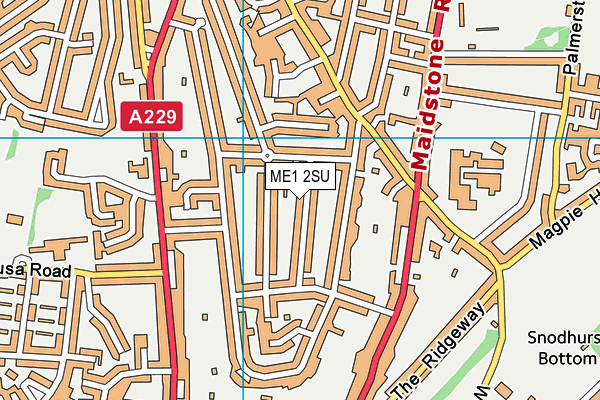 ME1 2SU map - OS VectorMap District (Ordnance Survey)