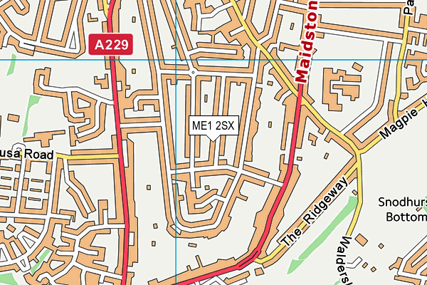 ME1 2SX map - OS VectorMap District (Ordnance Survey)