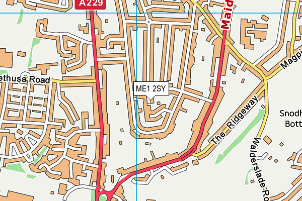 ME1 2SY map - OS VectorMap District (Ordnance Survey)