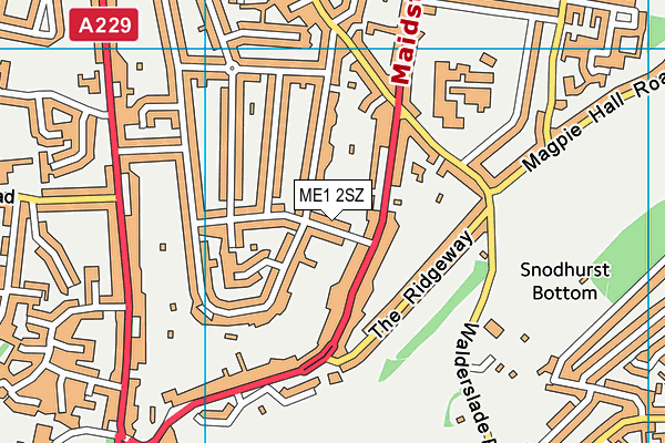 ME1 2SZ map - OS VectorMap District (Ordnance Survey)