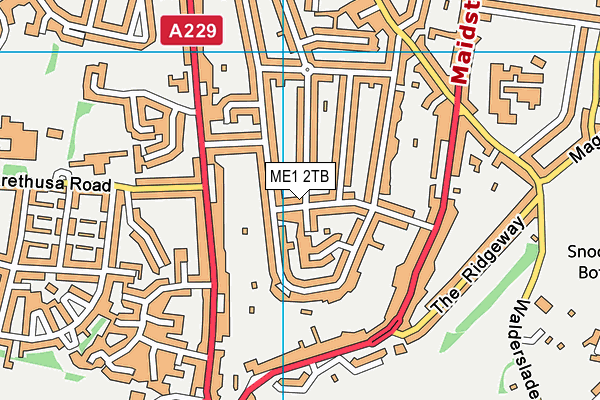 ME1 2TB map - OS VectorMap District (Ordnance Survey)