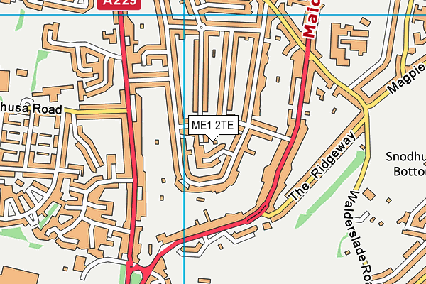 ME1 2TE map - OS VectorMap District (Ordnance Survey)