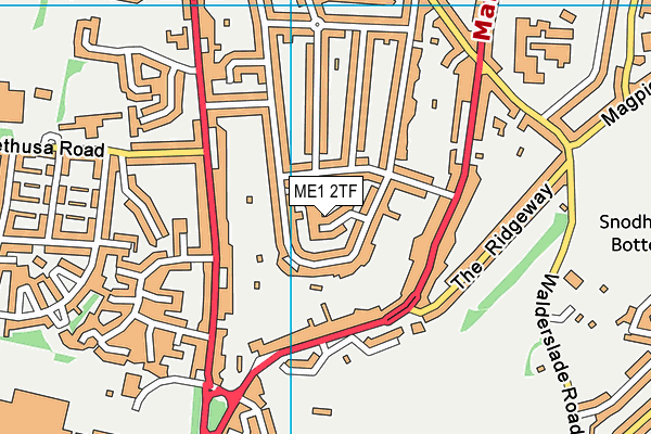 ME1 2TF map - OS VectorMap District (Ordnance Survey)