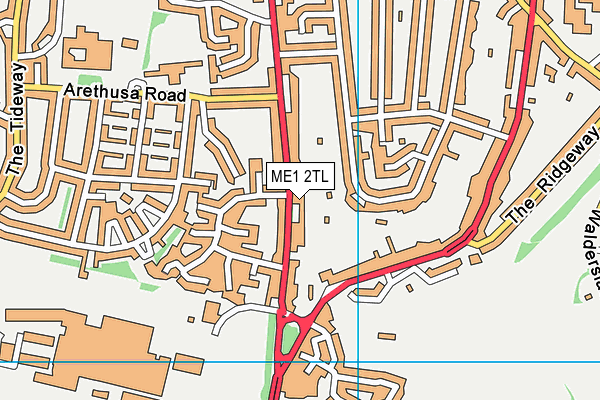 ME1 2TL map - OS VectorMap District (Ordnance Survey)
