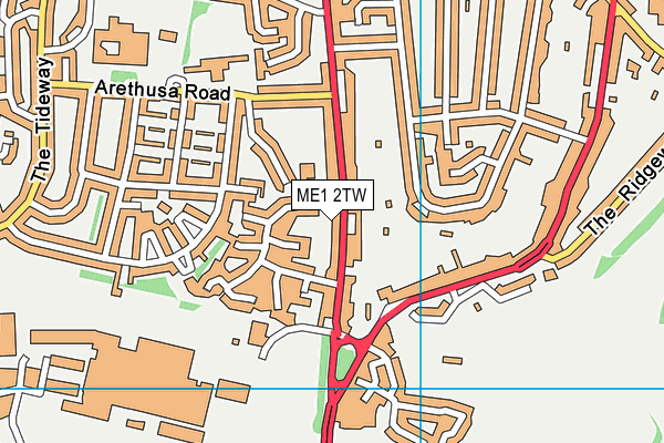 ME1 2TW map - OS VectorMap District (Ordnance Survey)