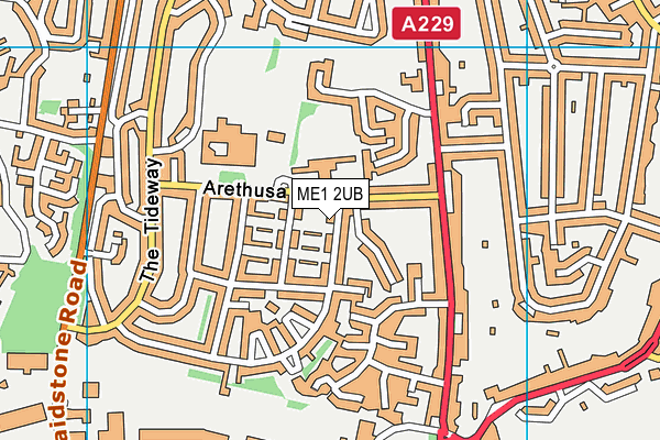 ME1 2UB map - OS VectorMap District (Ordnance Survey)