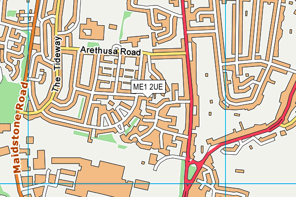 ME1 2UE map - OS VectorMap District (Ordnance Survey)