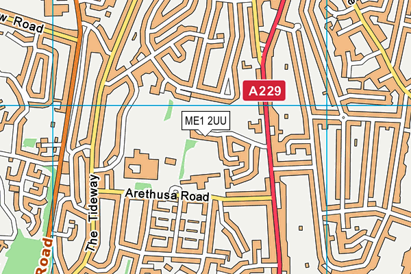 ME1 2UU map - OS VectorMap District (Ordnance Survey)
